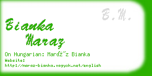 bianka maraz business card